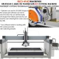 آلة قطع نفاثة مائية SWJT3520 ذات 5 محاور CNC