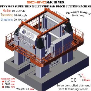 SCHINDMACHINES STWS-3623 Сверхтонкий станок для распиловки блоков с использованием нескольких проволок.