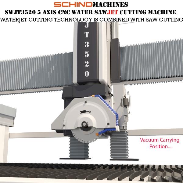 آلة قطع نفاثة مائية SWJT3520 ذات 5 محاور CNC
