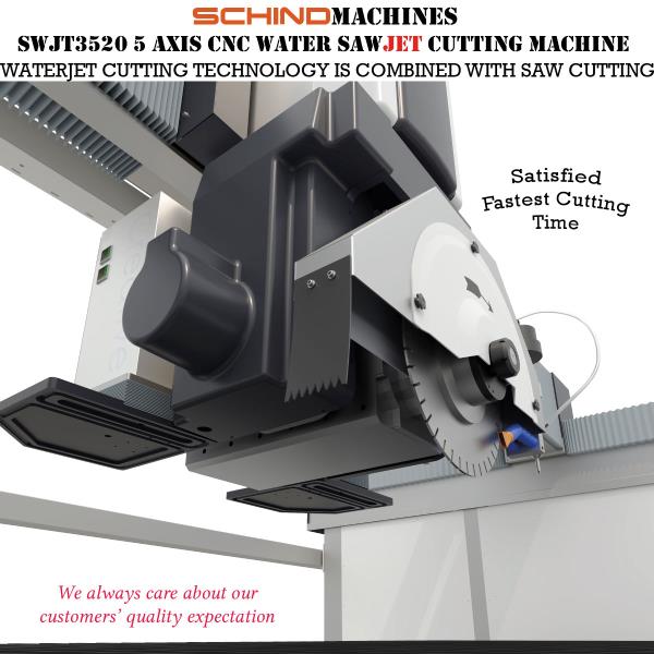 آلة قطع نفاثة مائية SWJT3520 ذات 5 محاور CNC