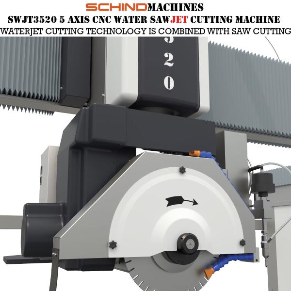آلة قطع نفاثة مائية SWJT3520 ذات 5 محاور CNC
